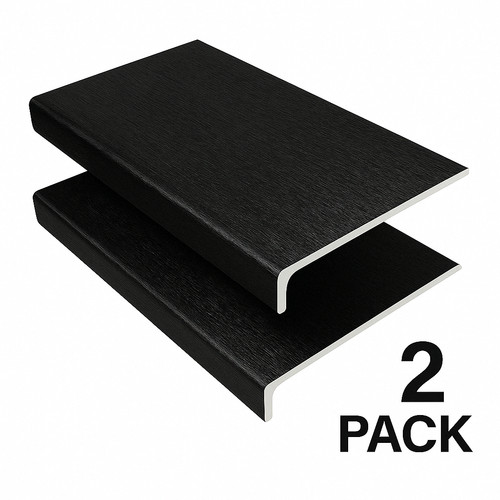 Black ash upvc capping board - black,